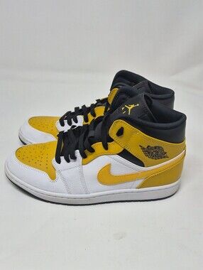 Air Jordan 1 Mid 'University Gold' 554724-170 - Size 10